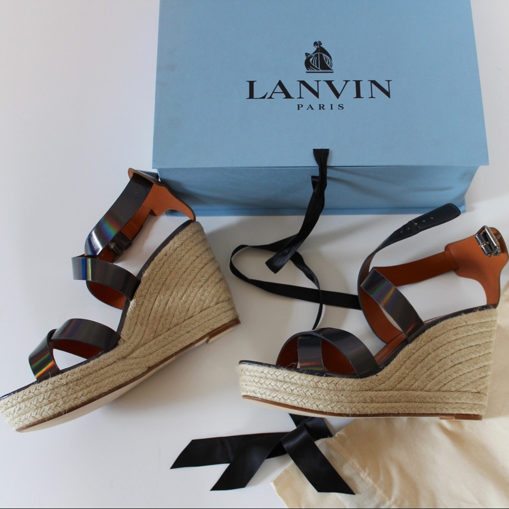 ❌LANVIN❌ sold  Paris  41 wedge espadrilles